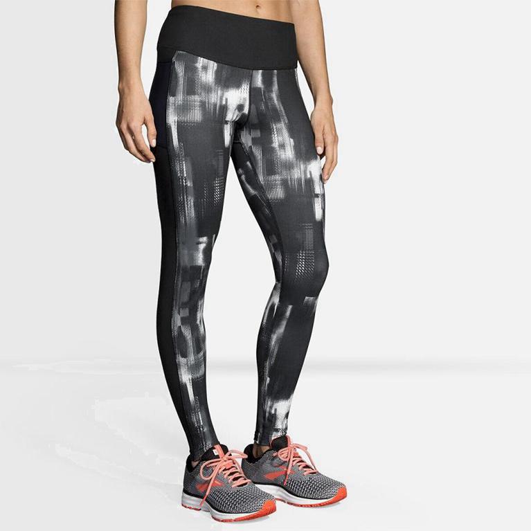 Brooks Greenlight Australia - Women's Running Leggings - Grey (540279-ZCW)